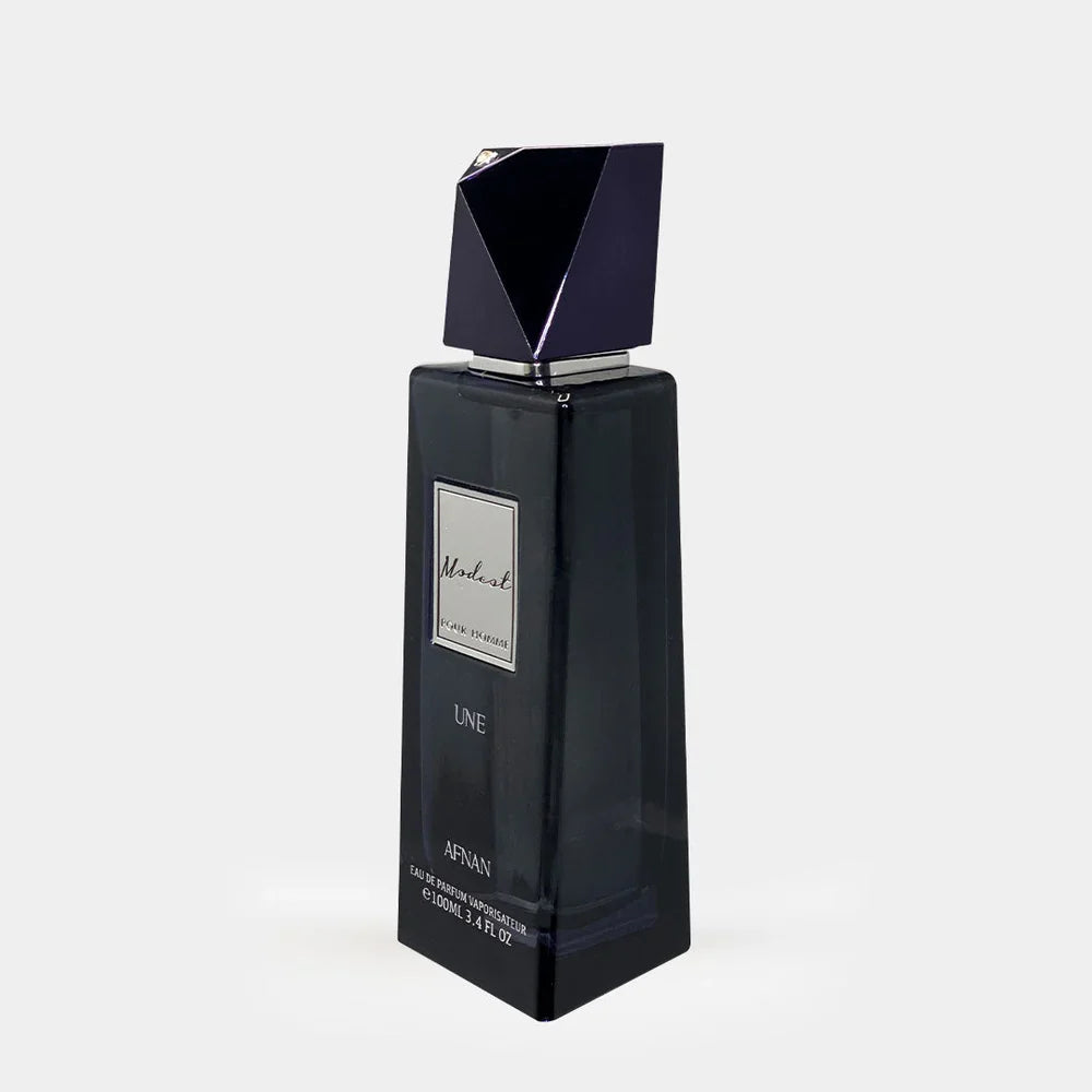 Afnan Modest Pour Homme Une Eau de Parfum 100ml box packaging