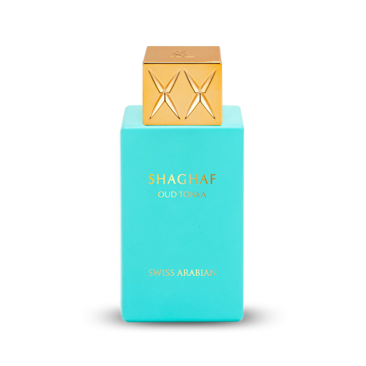 Swiss Arabian Shaghaf Oud Tonka Eau De Parfum 75ml For Unisex box packaging