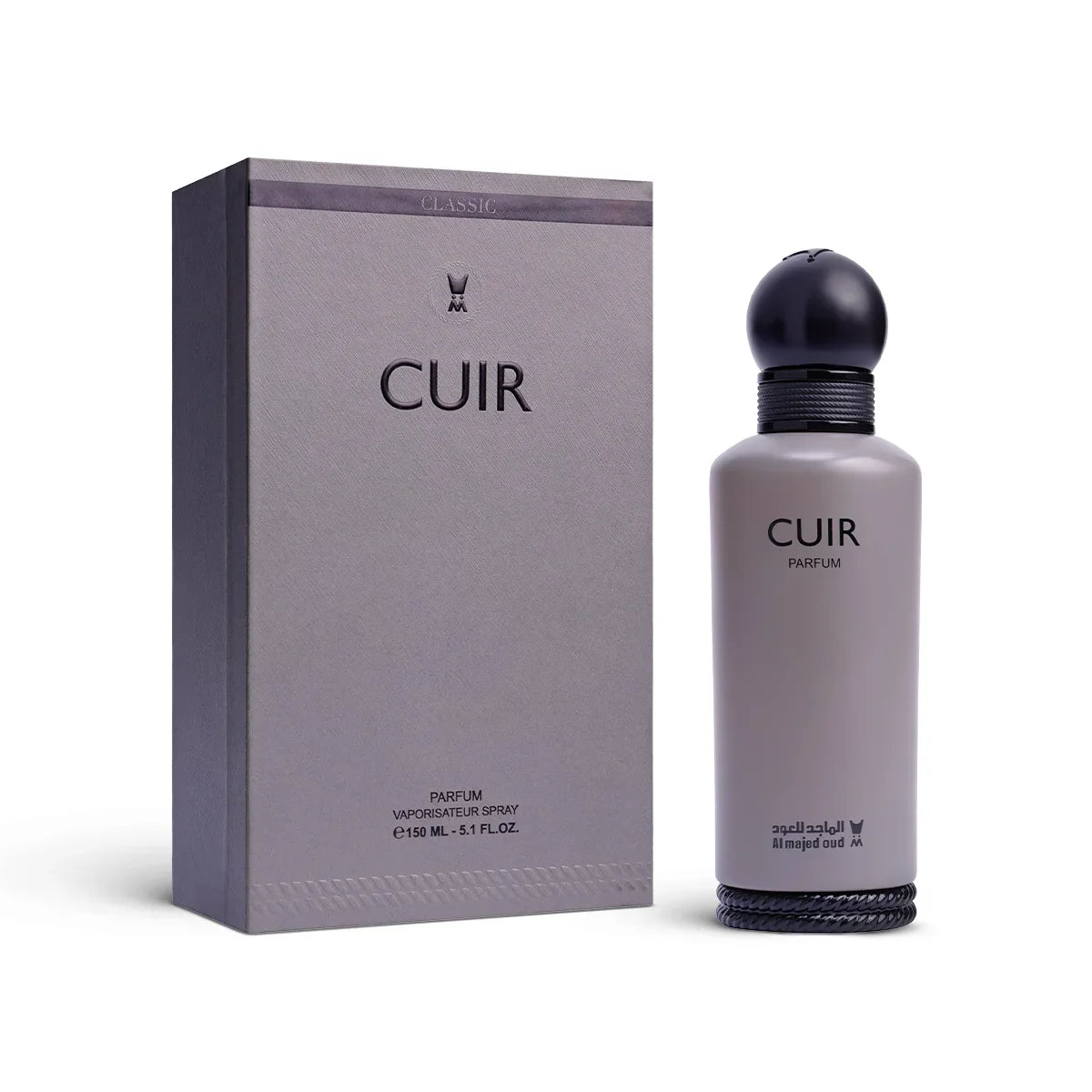 Al Majed Oud Cuir Parfum 150ml For Unisex box packaging