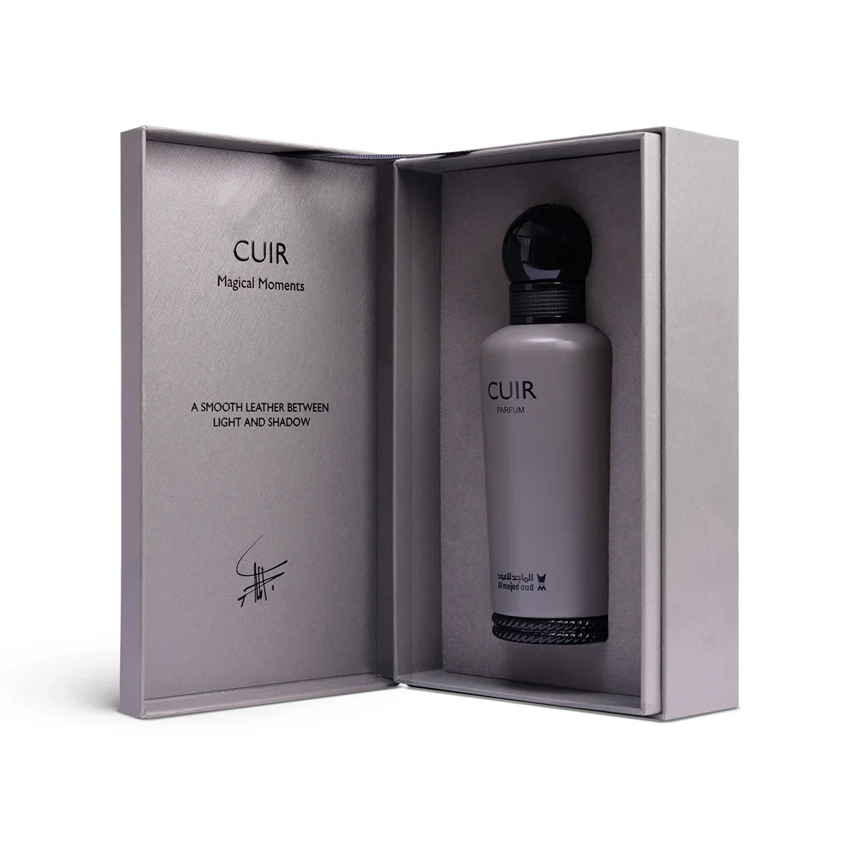 Al Majed Oud Cuir Parfum 150ml For Unisex bottle and box