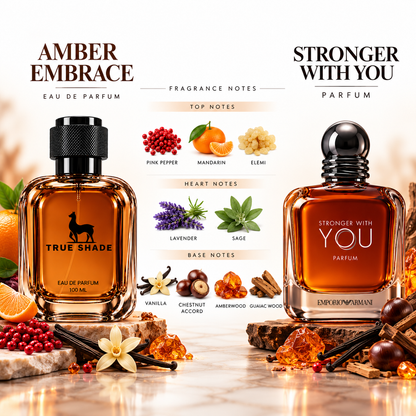 True Shade Amber Embrace 100ml Eau de Parfum perfume fragrance promotional image