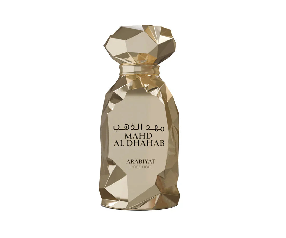 Arabiyat Prestige Mahd Al Dhahab Eau De Parfum For Unisex 100ml box packaging